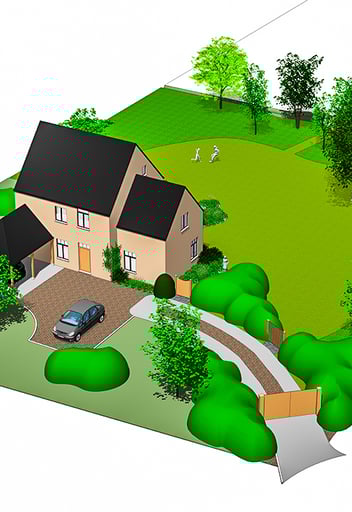 tuinontwerp 3d visualisatie voortuin