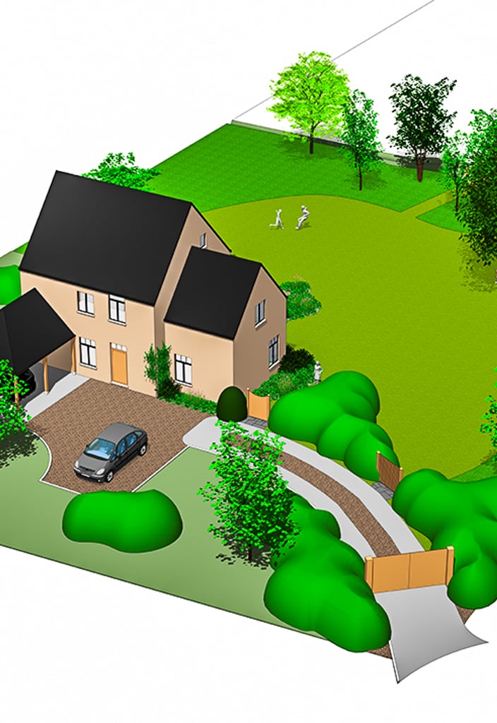 tuinontwerp 3d visualisatie voortuin
